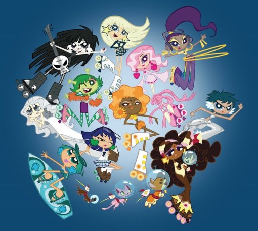 A funky fresh line of cool girl characters created by Lauren Faust, created with the goal of to offer up to other girls the same kind of joy and inspiration she experienced as a child, with images of girls and women as positive, active, individualistic, fun, and even a little edgy.