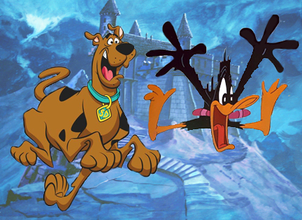 Mixed Nutz - scooby and daffy haunted house lighter bg